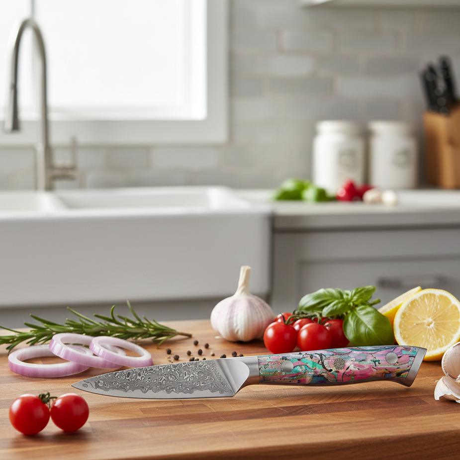 Set de 3 Couteaux Japonais - Corail