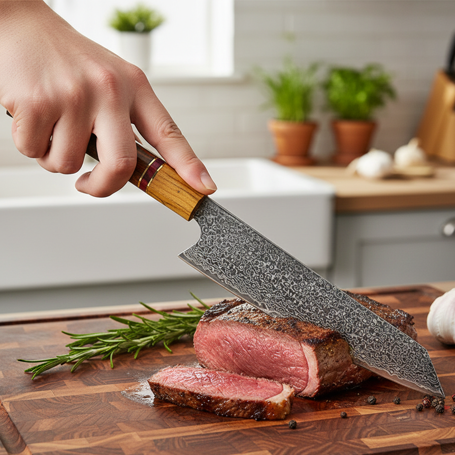 Couteau Japonais Kiritsuke - Acier VG10 - Marushi