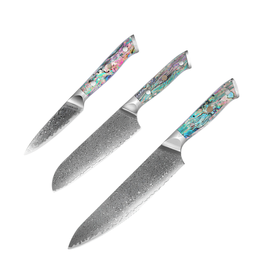 Set de 3 Couteaux Japonais - Corail