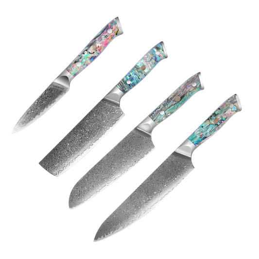 Set de 4 Couteaux Japonais - Corail