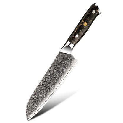 Couteau Japonais Santoku - Acier Damas - Kurokin