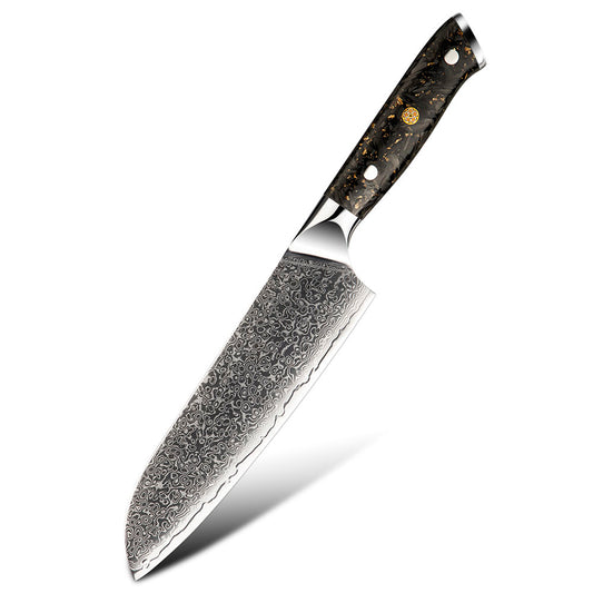Couteau Japonais Santoku - Acier Damas - Kurokin