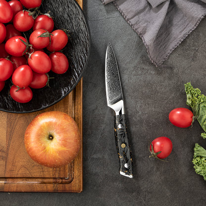 Couteau Japonais à éplucher - Acier Damas - Kurokin