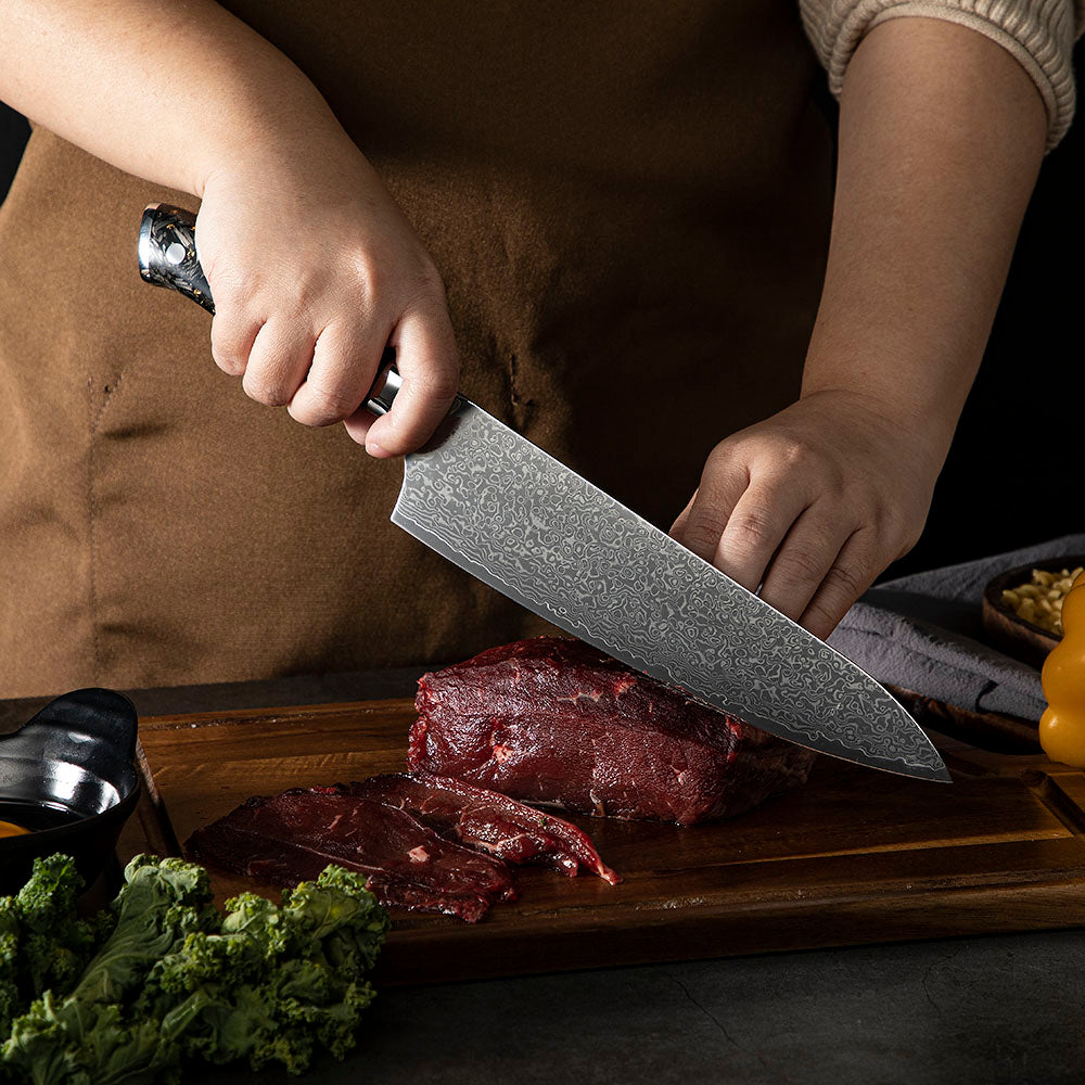 Couteau Japonais de chef - Acier Damas - Kurokin