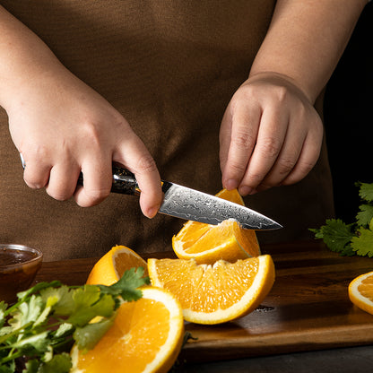 Couteau Japonais à éplucher - Acier Damas - Kurokin
