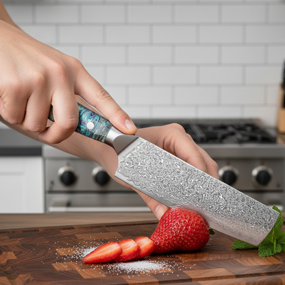 Couteau Japonais Nakiri - Corail