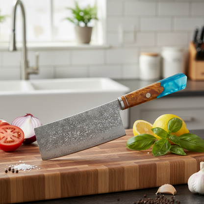 Couteau Japonais Cleaver - Acier Damas - Kinoto