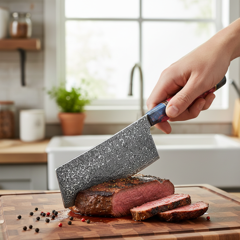 Couteau Japonais Cleaver - Acier VG10 - Marushi