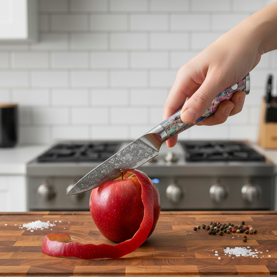 Couteau Japonais à éplucher - Corail