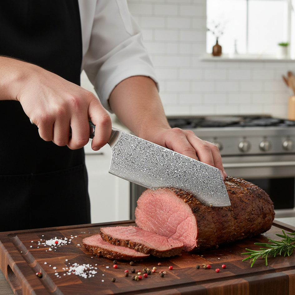 Couteau Japonais Cleaver - Corail